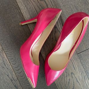 New Nine West Pink Leather Heels / Pumps US 8M